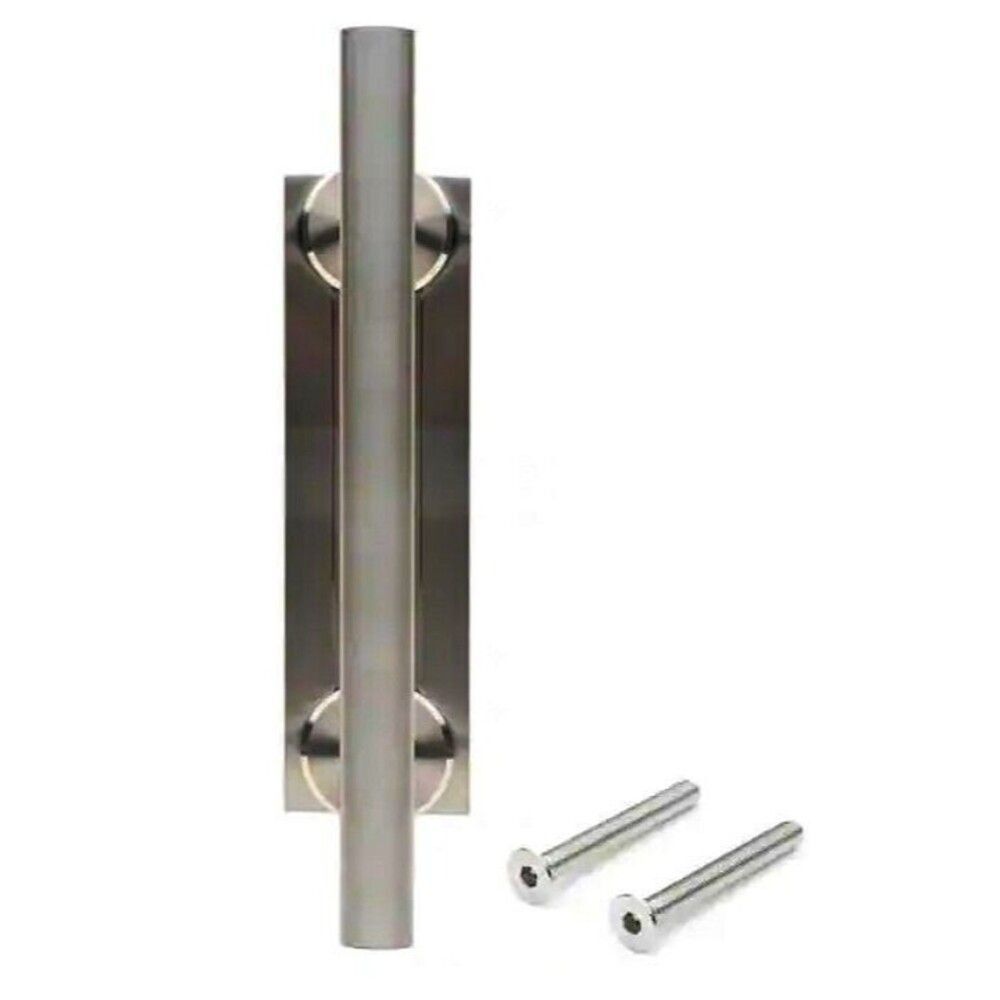 Acme Tubular Barn Door Handle and Rectangular Pull BD414-SN solid steel nickel